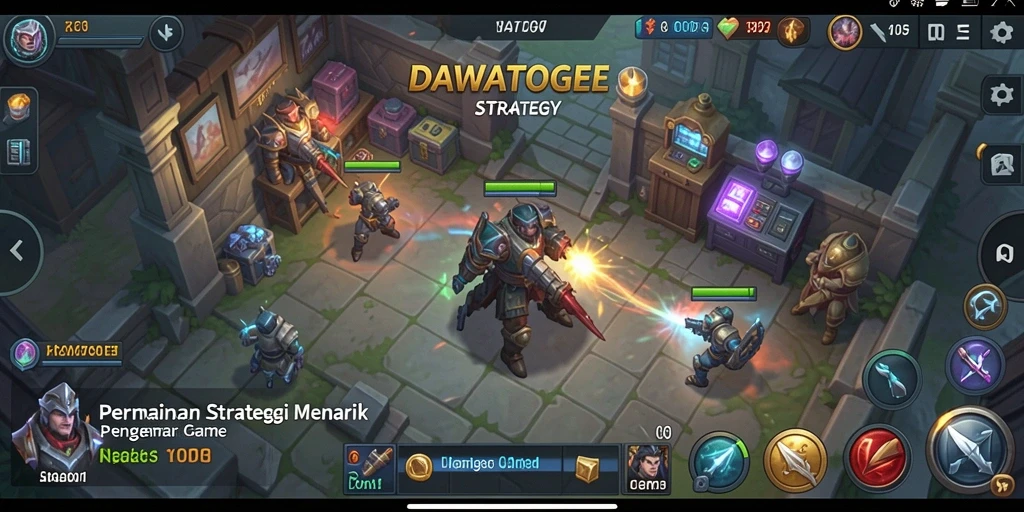Antarmuka pengguna DAWATOGEL yang strategis dan menarik.