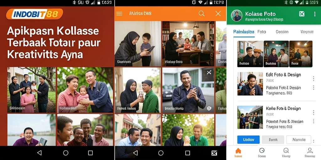Tampilan antarmuka INDOBIT88 untuk membuat kolase foto yang menarik.