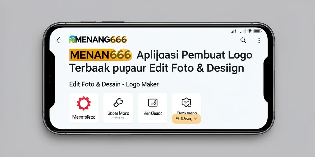 Screenshot aplikasi MENANG666 menampilkan antarmuka pengguna yang intuitif untuk membuat logo.