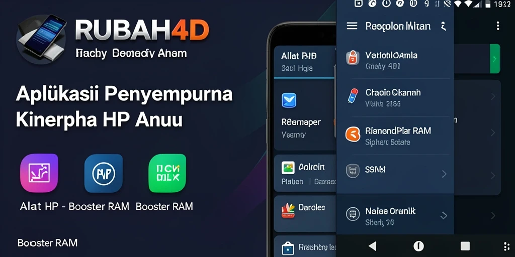 Antarmuka RUBAH4D yang sederhana dan fungsional untuk Booster RAM.
