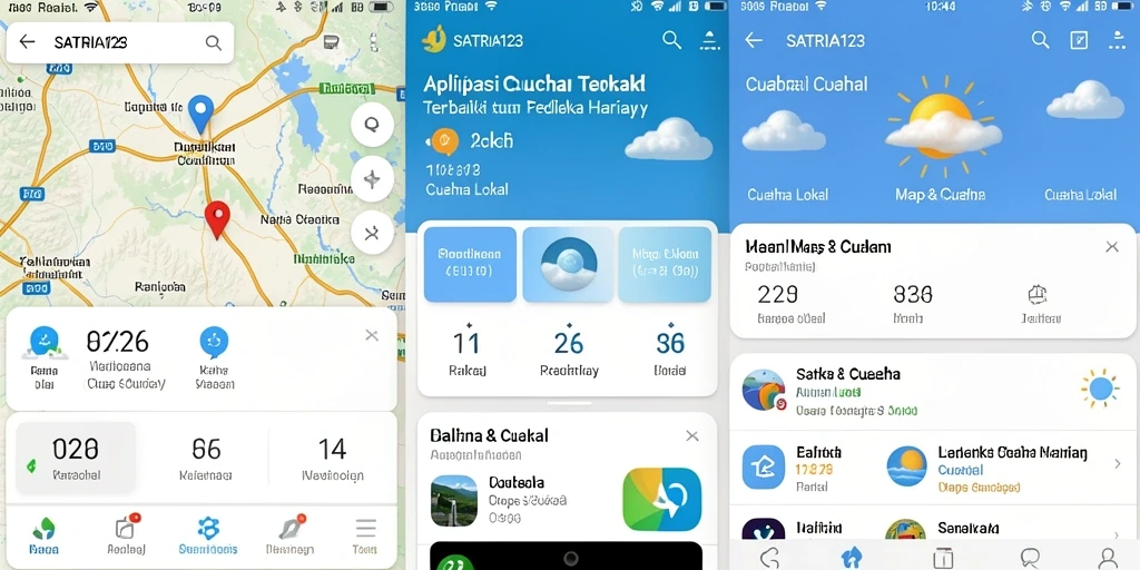 Antarmuka SATRIA123 menampilkan informasi cuaca lokal yang jelas dan informatif.