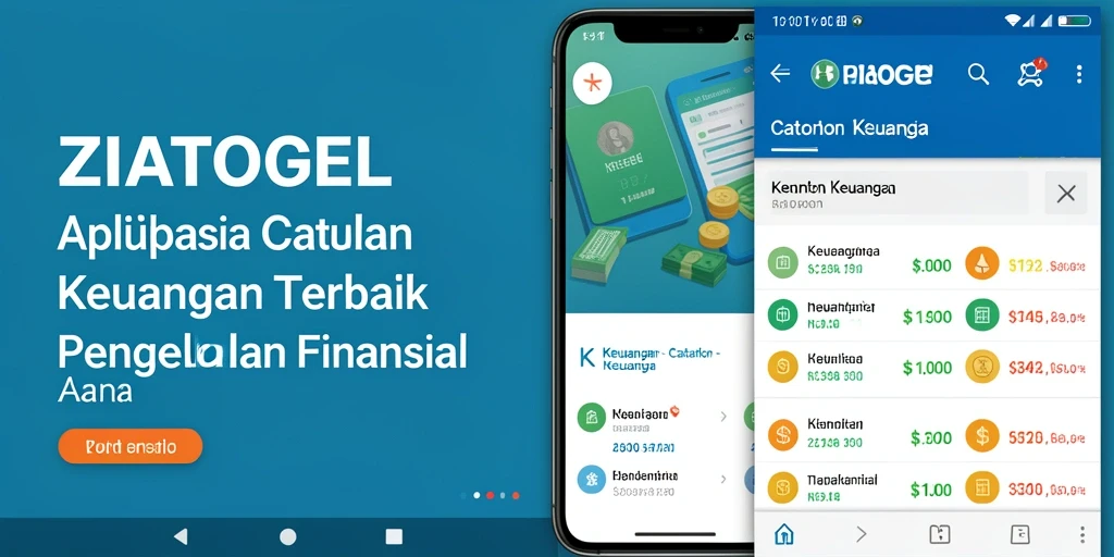 Antarmuka ZIATOGEL untuk catatan keuangan yang intuitif dan mudah digunakan.