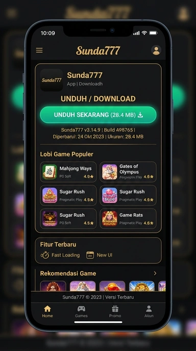 Tampilan halaman APK sunda777